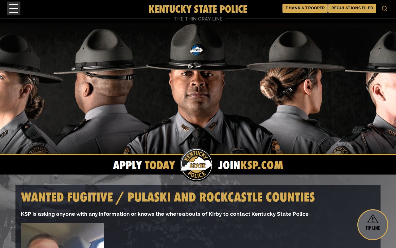 KSP Post 11 wanted fugitive release